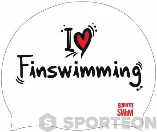 BornToSwim I Love Finswimming Cap